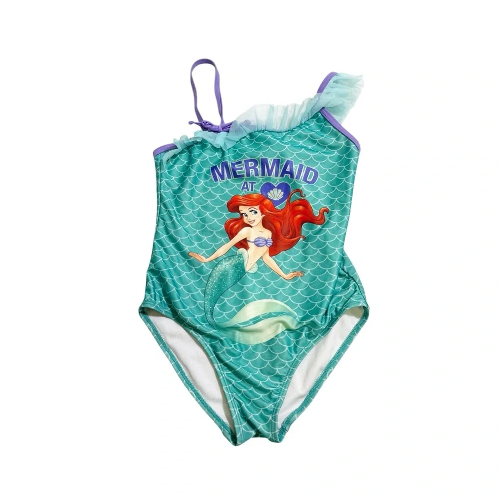 Disney The‎ Little Mermaid Ariel Mermaid at Heart 1 Piece Swimsuit size 7/8